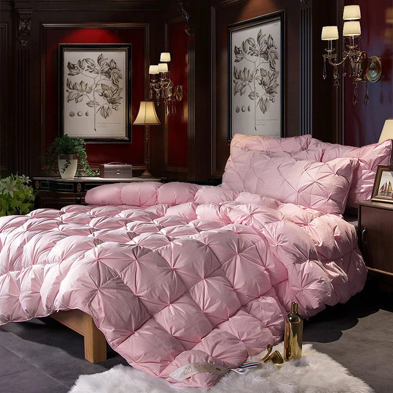 Soft Duvet Luxury 100% Goose Down Blanket King Queen Twin Size Comforter Bedding Filler Bread Shape Super Warm Quilt