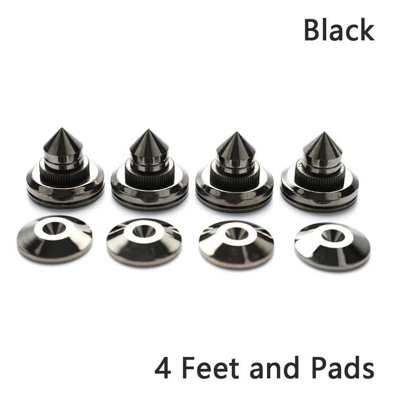 4 PCS 30*27mm speakers Stand Feet Foot Pad Pure copper silver loudspeaker box Spikes Cone Floor Foot Nail M28*26