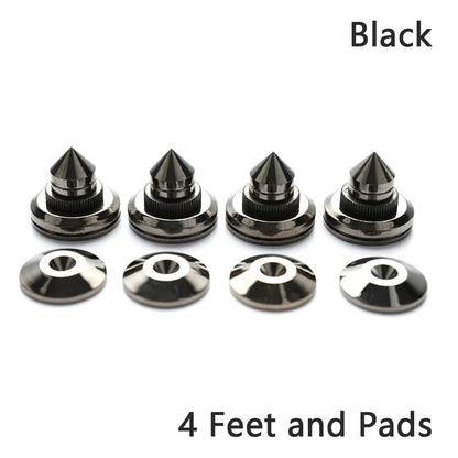 4 PCS 30*27mm speakers Stand Feet Foot Pad Pure copper silver loudspeaker box Spikes Cone Floor Foot Nail M28*26