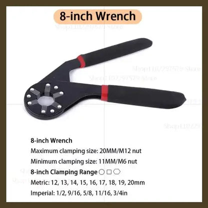 Magic Wrench 6 Inch 8 Inch Multi-purpose Hexagonal Alloy Steel Manual Clampable Movable Hexagonal Wrench Multifunctional wrench