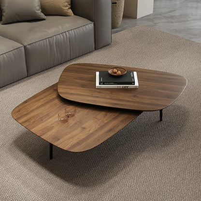 Clear Tray Luxury Coffee Table Kawaii Unique Modern Wood Nordic Side Table Living Room Balcony Mesa Auxiliar Home Furniture