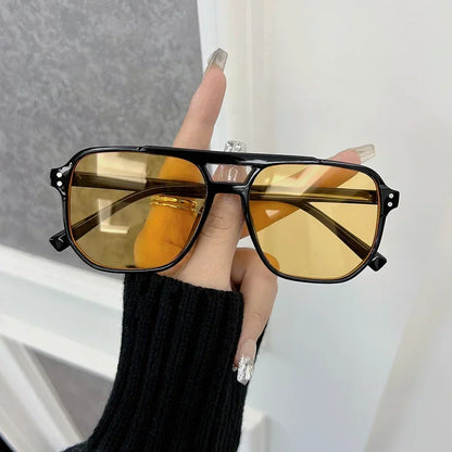 Elegant Square Sunglasses Women Men Casual Sun Glasses Female Male Fashion Mirror Vintage Outdoors Shades Oculos De Sol