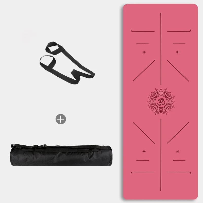 Yoga Mat Non Slip Eco Friendly Fitness Exercise Mat with Carrying Strap Pro Yoga Mats for Women Workout Mats for Home Pilates