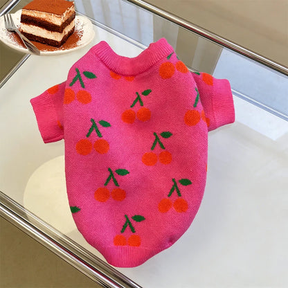Luxury Dog Clothes for Girl Dog Pullover Knitwear Chihuahua Bichon Sweet Sweater Puppy Outfit Jacket Warm Winter Pet Clothing