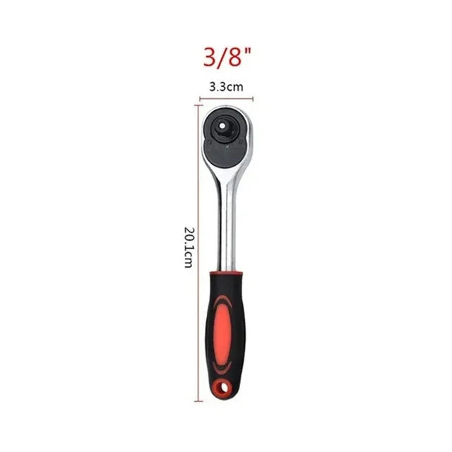 1/4 3/8 Inch Ratchet Wrench 24 Tooth Drive Ratchet Socket Wrench Repair Tool Multi-funtion DIY Ratchet Handle Wrench Hand Tools