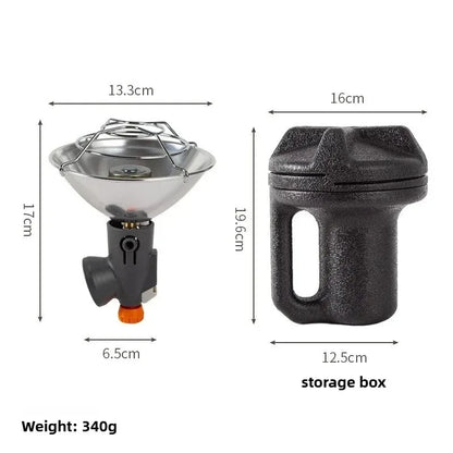 Mini Portable Gas Canister Heating Stove for Outdoor Camping Propane Fuel with Windproof Design Winter Camping Equipment