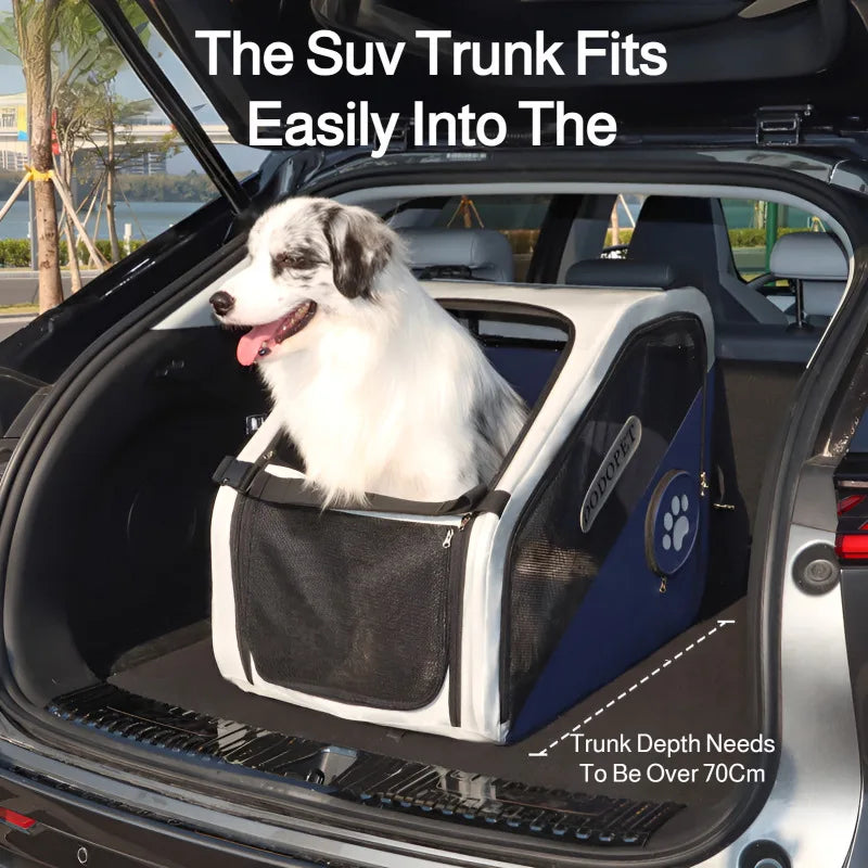 Pet Car Cage Safety Kennel Escape Prevention Cat and Dog Travel Fixed Dog Cage Portable and Breathable Pet Products
