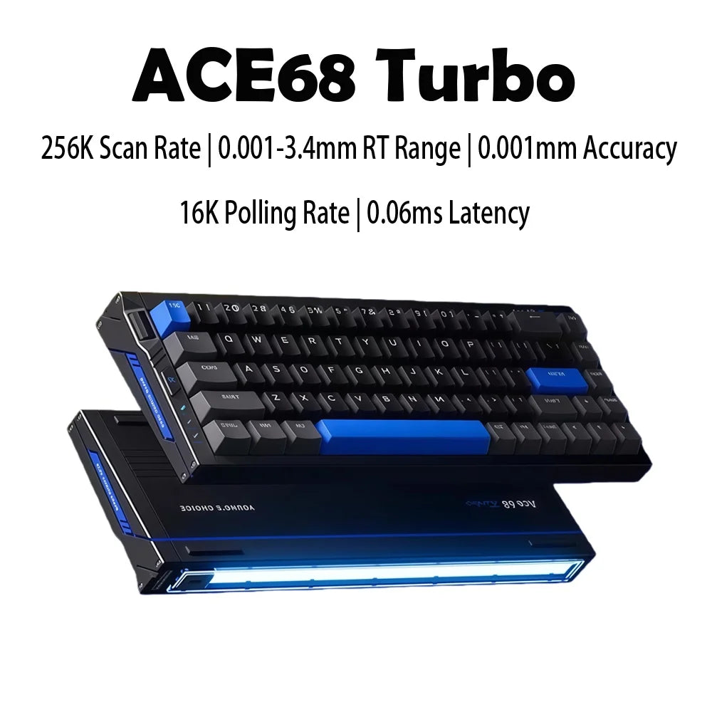 MCHOSE Ace68 Turbo Magnetic Switch Keyboard 16k Aluminium Alloy 0.001mm E-Sports Keyboard Ergonomics Low Delay Gamer Keyboards