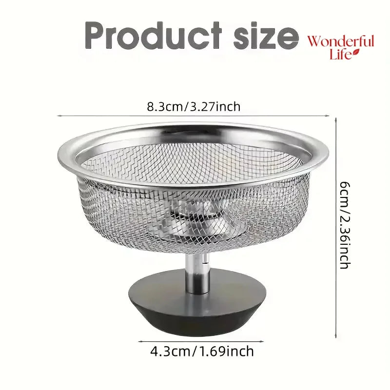 2Setc Drain Basket Kitchen Sink Strainer Set With Handle Stopper Me Handle Stopper Kitchen Sink Strainer Stainless Replacement