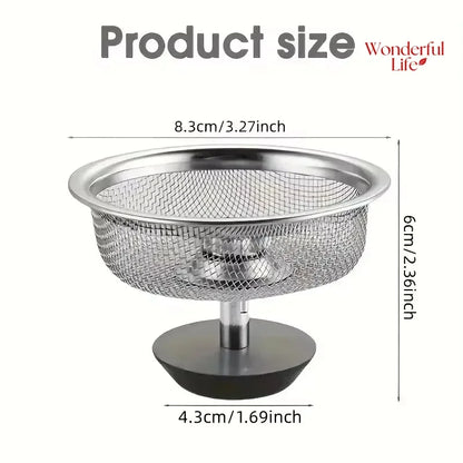 2Setc Drain Basket Kitchen Sink Strainer Set With Handle Stopper Me Handle Stopper Kitchen Sink Strainer Stainless Replacement