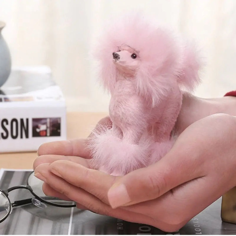 Plush Toys Photography Props Living Room Decoration Desk Ornaments Poodle Figurines Simulation Dog Miniature Figurines