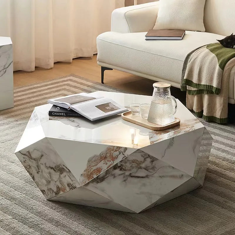 Living Room Furniture Light Luxury Modern Marble Coffee Table Tea Table for Living Room