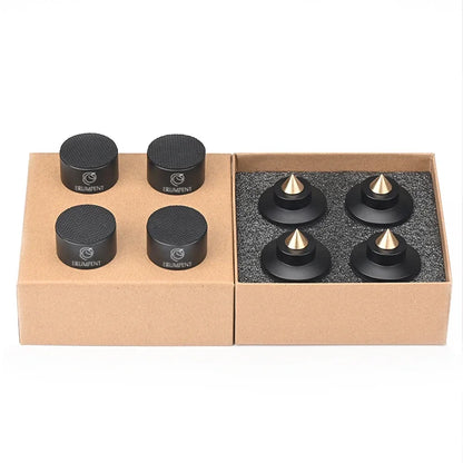 4PCS HiFi Cone Speaker Spike Stands Hi-end Carbon Fiber Metal CD Stand Speaker  Amplifier Adjustable Turntable Isolation Feet