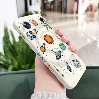Great Astronaut Phone Case For Xiaomi Mi 15 15T 14 14T 13 13T 12 12X 12T 12S 11 11T 10 10T 9 9T Pro Lite Liquid Silicone Cover