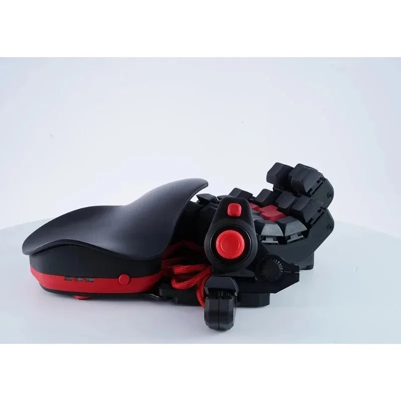 Qianren Left-Handed Wired Gaming Keyboard Adjustable One Handed Gaming Keyboard WASD Joystick Ergonomics Keyboards Gifts