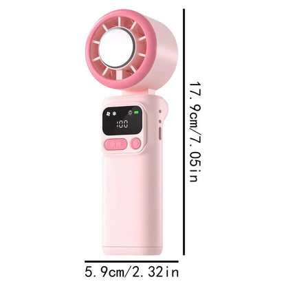 Portable Fan Handheld 5 Speeds Rechargeable Foldable Quiet Cooling Portable Tabletop Fan For Outdoor Travel Beach Camping Hiking