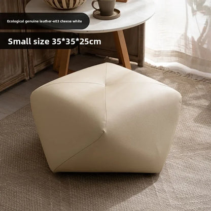 Solid wood octagonal stool for home use, shoe changing sofa, footrest, low stool, makeup seat, pedestal