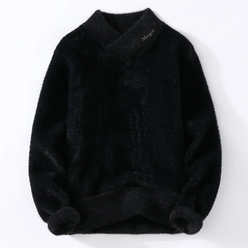 Sweaters men 2025 winter korean style mens warm sweater V-neck men sweaters autumn Men's wool pullovers men full size M-XXXL