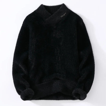Sweaters men 2025 winter korean style mens warm sweater V-neck men sweaters autumn Men's wool pullovers men full size M-XXXL