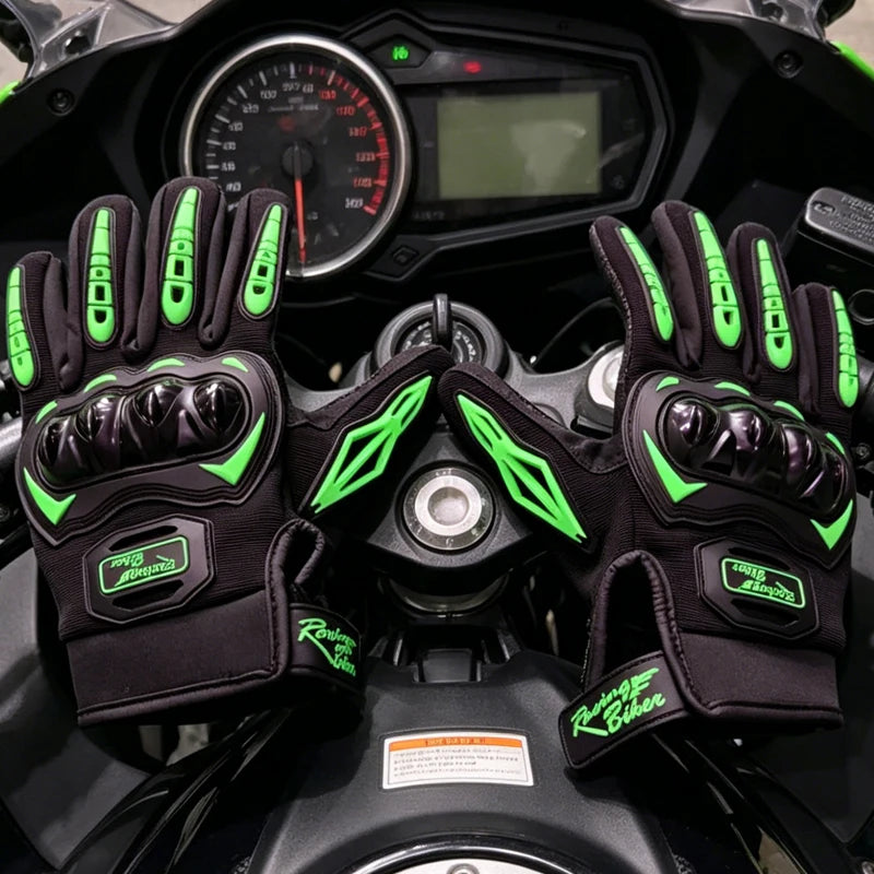 Motorcycle Racing Gloves Fall Protection Men Summer Motocross Protective Gear Breathable Blue Red Grip Palm ﻿