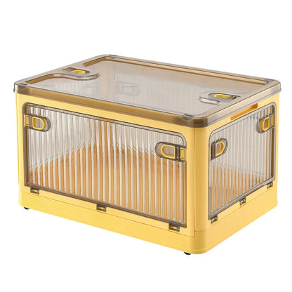 Foldable Storage Box Closet Organizer with Wheels Outdoor Stackable Sundries Organizer Clothes Quilts Toys Books Storage Box