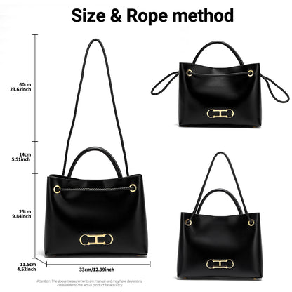 CHCH Women's Tote Bag 2025 New Black Business Women's Bag Dual purpose Shoulder Bag