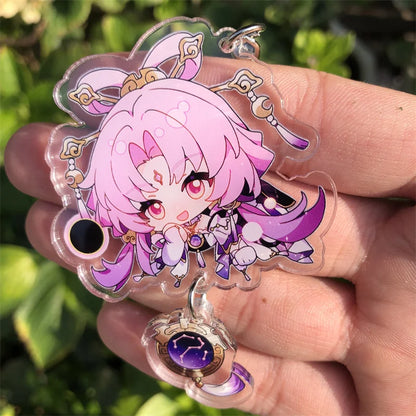 Honkai: Star Rail Kafka March 7th Dan Heng Clara Pom-Pom Cosplay COSTUME Keychain Accessories Key Chain Pendant Prop Xmas Gift