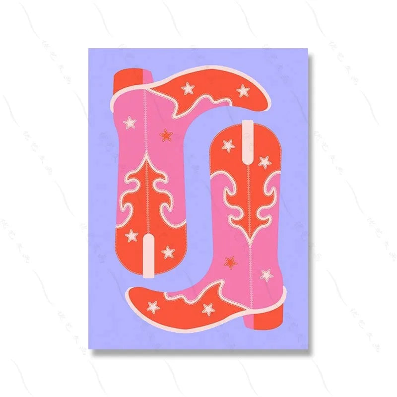 Trendy Maximalist Poster Set Prints Hot Pink Room Decor Dopamine Wall Art Pictures Danish Abstract YK2 Dorm Kitchen Decor Murals