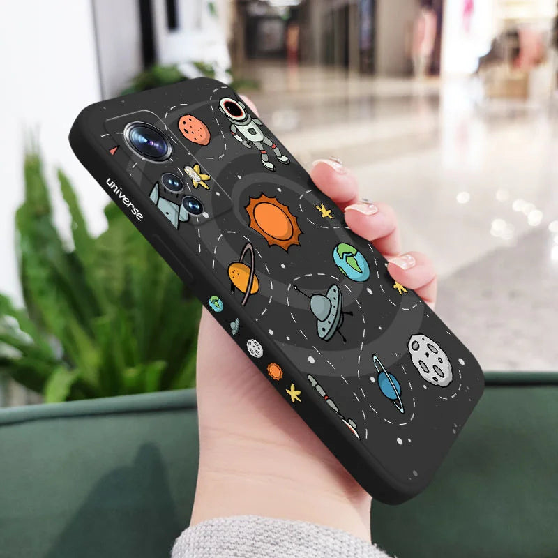 Great Astronaut Phone Case For Xiaomi Mi 15 15T 14 14T 13 13T 12 12X 12T 12S 11 11T 10 10T 9 9T Pro Lite Liquid Silicone Cover
