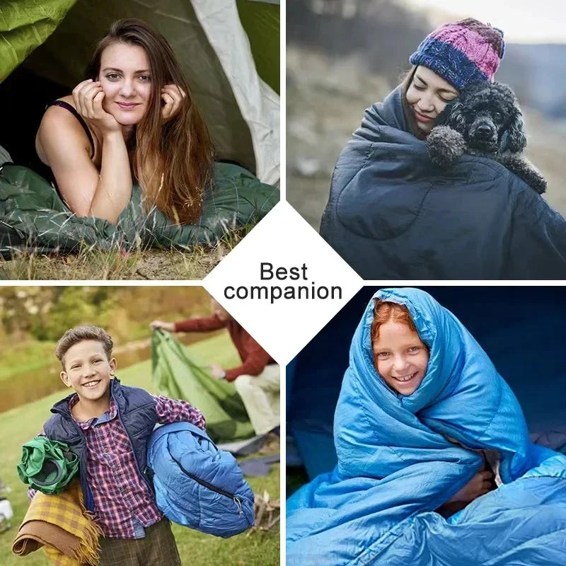 Ultralight Waterproof 4 Season Envelope Sleeping Bag - Warm Camping & Backpacking Bag for Outdoor Hiking