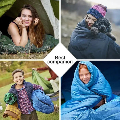 Ultralight Waterproof 4 Season Envelope Sleeping Bag - Warm Camping & Backpacking Bag for Outdoor Hiking