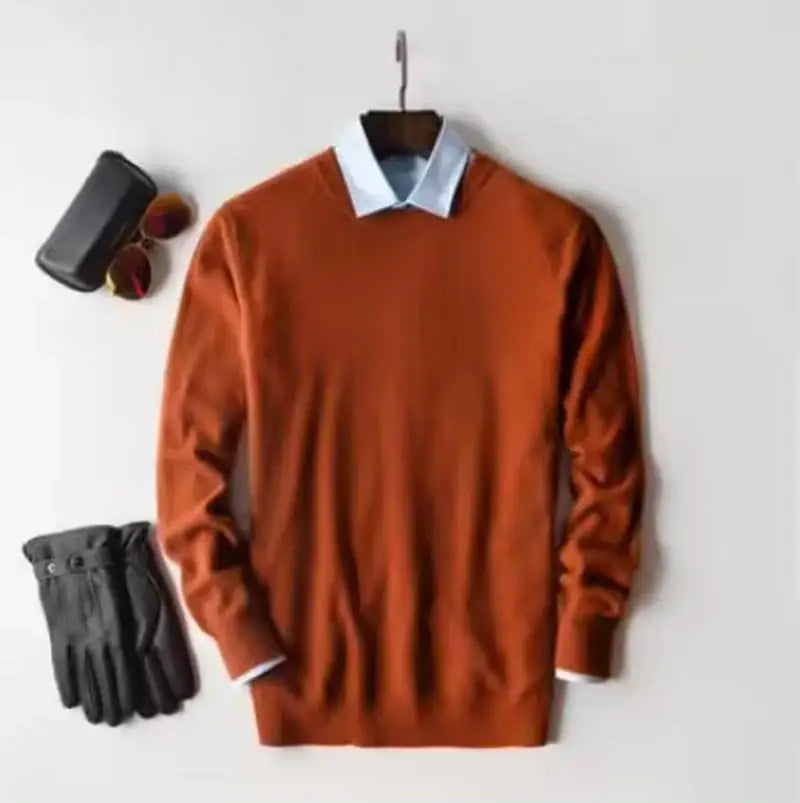 Cashmere Cotton blend sweater men pull homme 2025 autumn winter sweter clothes sueter hombre man pullover sweaters