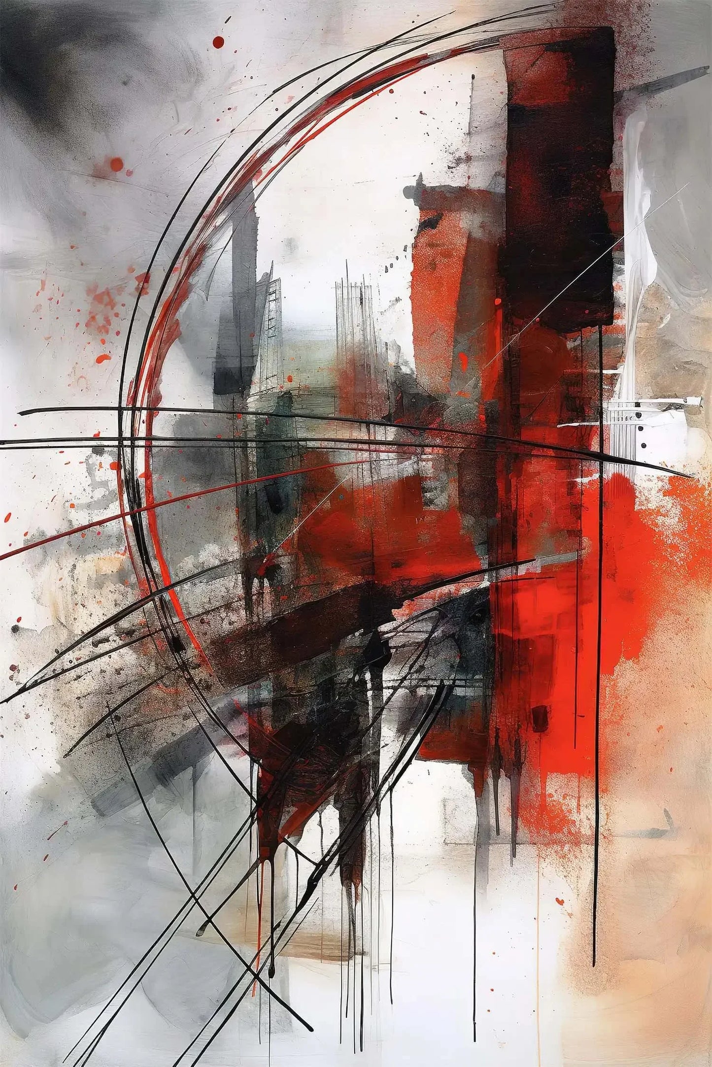 Classic Abstract Wall Art Matte Colour Oil Painting on Canvas Print Poster Home Decor Living Room Bedroom Decorative Painting