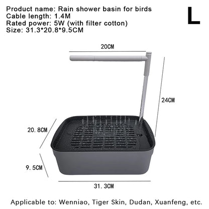 New Automatic Parrot Bird Bath Tub USB Electric Pet Circulating Water Bathtub Shower Fountain Pet Supplies