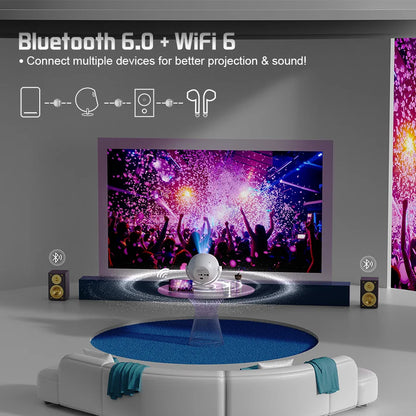 XBJ Mini Projector BL360 with WIFI BT,Protable Projector