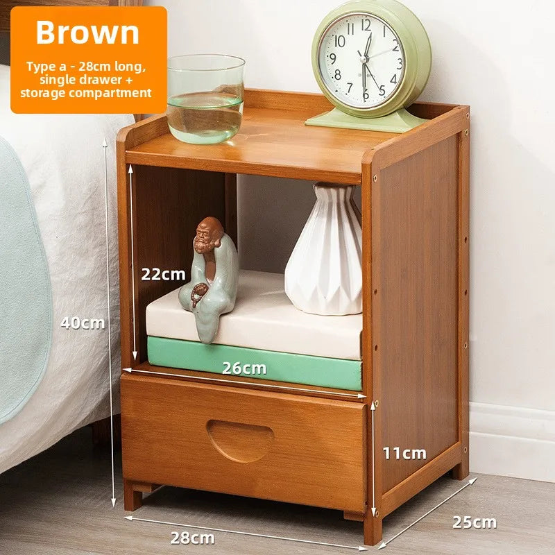 Simple solid wood bedside table, multi-layer drawer small cabinet, light luxury storage cabinet, simple bedside storage cabinet