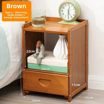 Simple solid wood bedside table, multi-layer drawer small cabinet, light luxury storage cabinet, simple bedside storage cabinet