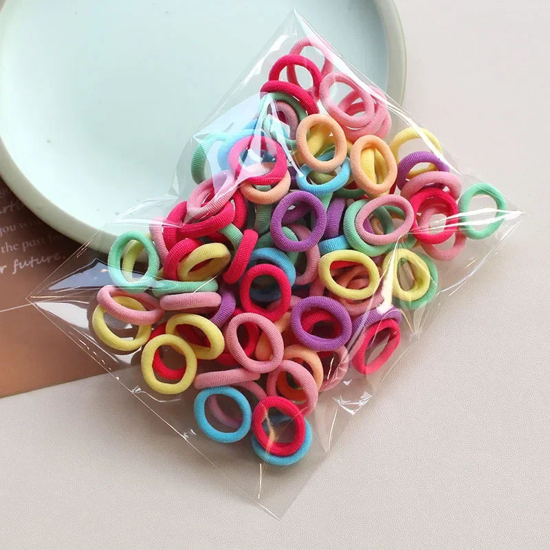 2pc Pet Supplies 100pcs/set Elastic Pet Hair Band Dog Grooming Accessories Bow with Hair Bands for Dogs Headwear Puppy Cat Bow
