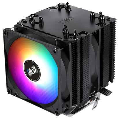6 Copper Pipe Double Tower ARGB Cpu radiator Cooler 90MM 4Pin Fan 1200 1150 1155 1366 1700 AM3 AM4 X99 2011 PC Heat Sink 2011-V3
