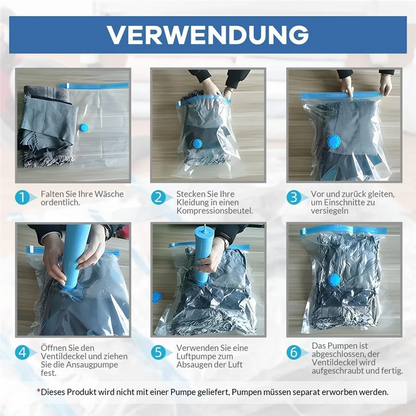 ABWP-Vacuum Bags For Clothes - Pack Of 10 40 X 30 Cm Reusable Storage Bags Vacuum Bags With Seal And Space Saving Travel Bags