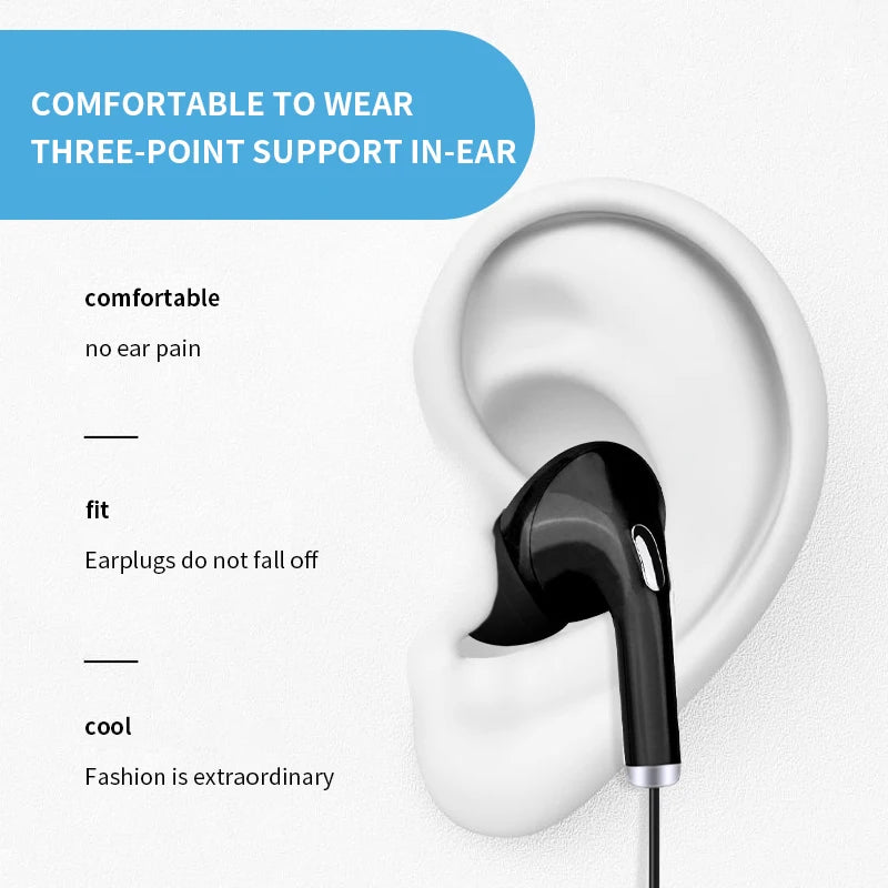3.5mm Wired Earphone In-Ear Noise Canceling Headphone Wire-Controlled Earphones With Wire Headset For iPhone 5 6 Android Earbuds