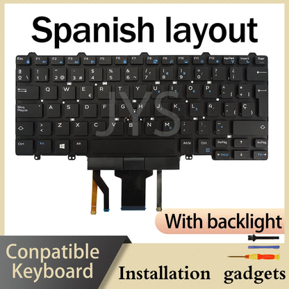 for DELL Latitude E5450 E5470 E5480 E7450 E7470 5480 5490 5488 7480 7490 5491 5495 Backlight Keyboard US DE ES FR LA PT UK