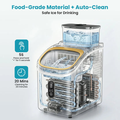 LOEFME Portable Ice Maker Machine 15kg/24h 6-13 Mins Quick Ice 16pcs Ice Cubes Countertop Ice Machine for Home Kitchen Party RV
