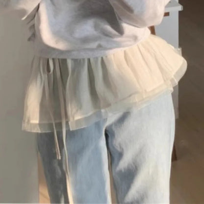 Matakawa Y2k Sweet Mini Skirts All Seasons Korean Fashion Lace Up A-line Faldas Mujer Solid High Waist Basics Sexy Women Skirt