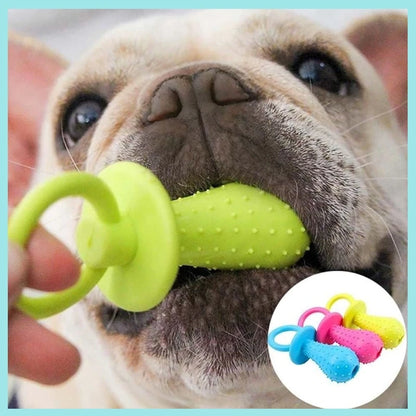 Pet Rubber Pacifier Dog Toy Interactive Rubber Soother Pet Dog Cat Puppy Elasticity Teeth Dog Chew Toys Tooth Cleaning Toy B2