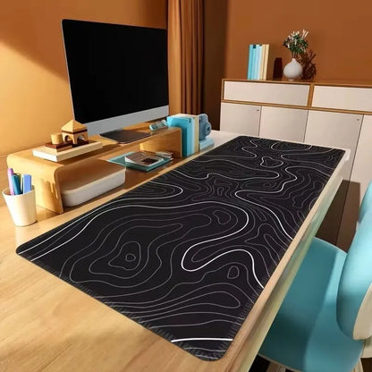 XXL Gaming Mouse Pad Large Desk Mat with Stitched Edge Non-Slip Rubber Base And Low Friction Surface pro Gamer PC Laptop Black