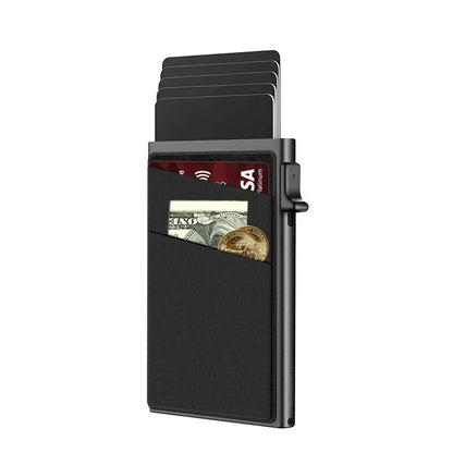 Rfid Credit Card Holder Men Thin Slim Mini Minimalist Wallets Luxury Metal Bank ID Cardholer Case Wallet for Men Choice Purses