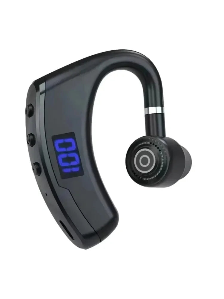 Digital Display Headset Headphone Handsfrees Wireless Ear Hook Earphone Noise Reductions and Sweat Proof for all smartphones