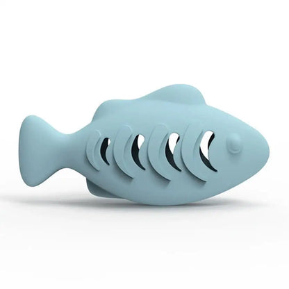 Interactive Fish Shaped Cat Toy Silicone Catnip Chew Toy Treat Dispenser For Boredom Relief Teeth Cleaning Pet Supplies