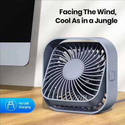 Portable Mini Fan USB Desk Fan Table Strong Airflow &Quiet Operation 3 Speed Wind 360°Rotatable Standing Fans for Room Home